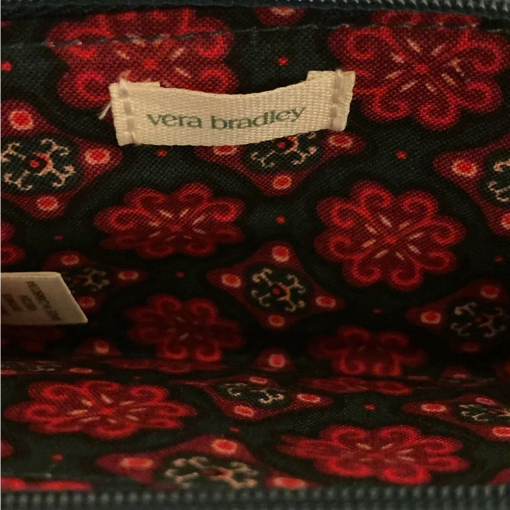 Vera Bradley Red Floral Zip Card Pouch - Picture 2 of 4